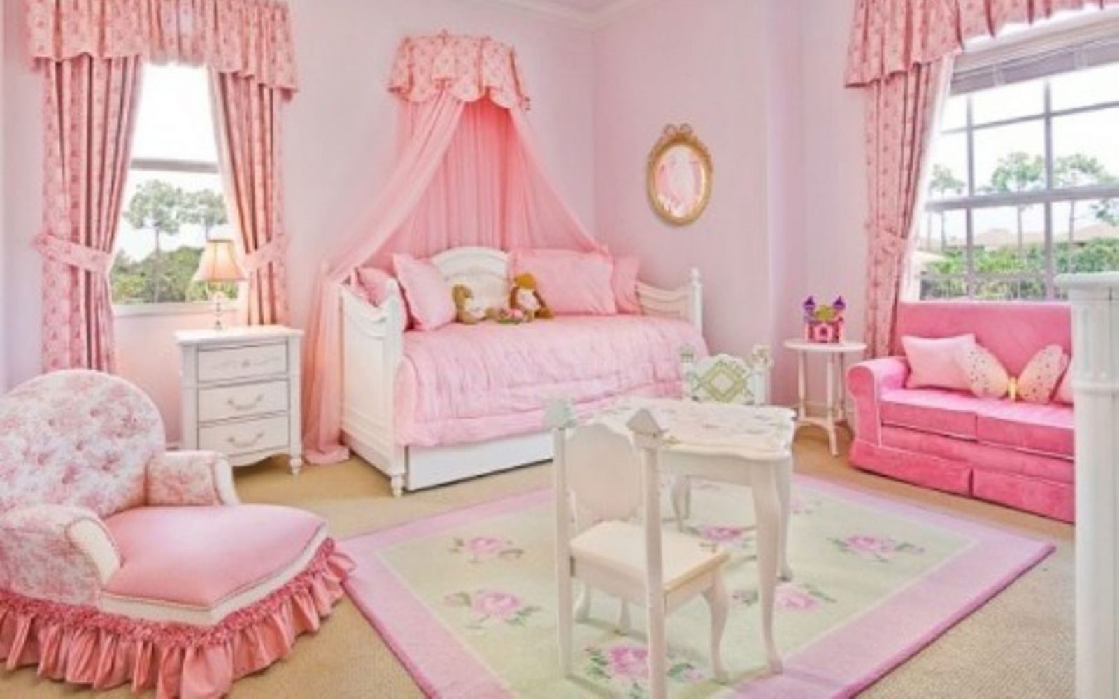 Colores rosas para una habitación de niña
