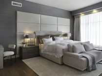Cómo decorar un dormitorio gris con un sofá
